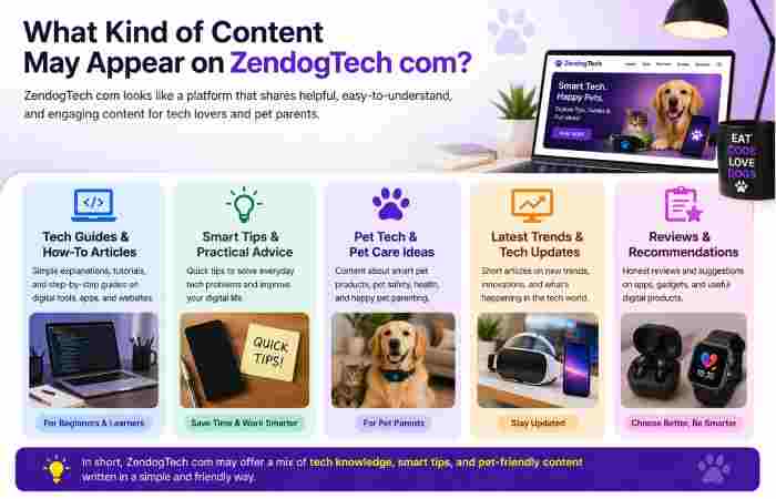 what kind of content may appear on zendogtech com